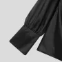 INCERUN Mens Shirts Solid Color Long Sleeve Top Shirts Summer Fashion Stacked Neck Top Shirts Party Male Clothing