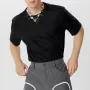 Camiseta INCERUN para hombre, moda informal, con espalda hueca, lisa, combina con todo, de manga corta, tallas S-5XL