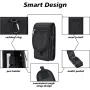 Outdoor Casual Wear-resistant Nylon Waist Bag Portable 3-compartment Layered Phone Bag Men's Belt Loop Pouch Large Capacity Wallet