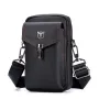 BULLCAPTAIN Genuine Leather Men's Waist Bags Crossbody Bages Multifunctional 7-inch Mobile Phone Practical Bag for Male Casual Shoulder Messenger Bages