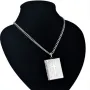 Religious Jesus Cross Locket Pendants Gold Silver Color Photo Frame Memory Necklace for Women/Men Stainless Steel Cross Necklace Faith Jewelry Gift