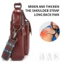 BULLCAPTAIN Classical Men's Genuine Leather Shoulder Bag Retro Business Casual Crossbody Bag Male Large Capacity Handbag Bag