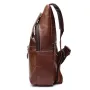 BULLCAPTAIN Men Genuine Leather Wear Resisting Textured Business Casual Brown Black Chest Bag Shoulder Crossbody Bag