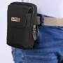 Men's Canvas Mobile Phone Belt Waist Bag Portable Multi-Pocket Fanny Pack Card Holder Wallet