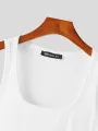 INCERUN Mens Simple Sport Solid Color Knitted Sleeveless Tank Top