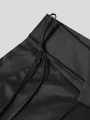 Men Japen Solid Color High Waist Loose Straight Drape Pants