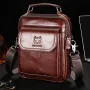 BULLCAPTAIN Classical Men's Genuine Leather Shoulder Bag Retro Business Casual Crossbody Bag Male Large Capacity Handbag Bag