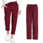 ZANZEA Women Casual Solid Color Elastic Waist Side Pockets Trouser Pants 5XL