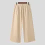 INCERUN Men Wide Legs Skirt Pants, False Two-piece Design Loose Fit Long Trousers for All Season Large Size S-5XL