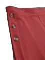 ZANZEA Plus Size Women Pants Solid Color Side Button Elastic Waist Loose Casual Wide Leg Pants With No Pocket