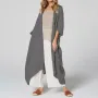 Cardigan lungo asimmetrico con apertura frontale in tinta unita Celmia