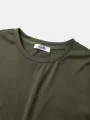 ChArmkpR Mens Letter Japanese Print High Low Curved Hem Short Sleeve T-Shirts