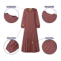 ZANZEA Fashion Women Ethnic Dress Elegant Lantern Sleeve Maxi Dresses Plain A-Line Sundress