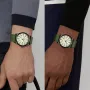 BIDEN Simple Calendar Sports Waterproof Quartz Watch Comfortable Nylon Strap Luminous Pointer Men Watch with Alloy Case