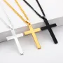Fashion Cross Pendant Necklace Women Men Stainless Steel Link Chain Charm Necklace Cool Boys Girls Punk Hip Hop Jewelry Gift