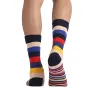 5 Pairs Men's Plus Size Dress Socks Crew Colorful Striped Funny Casual Mid Tube Socks Breathable Elastic Comfortable