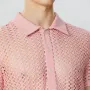 INCERUN Mens Shirts Solid Color Hollow Out Lapel Top Shirts Summer Cool Party Top Fashion Male Clothing