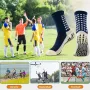 1 Pair Men's Anti-Slip Sport Socks Football Soccer Basketball Tennis Outdoor Grip Cycling Riding Comfortable Non-Slip Design