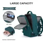 40*25*20cm Waterproof Nylon Travel Backpack 180° Open Design Laptop Clothing Shoes Compartment Luggage Bag with Trolley Strap
