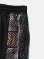 ChArmkpR Mens Pants Ethnic Pattern Patchwork Drawstring Waist Loose Sweatpants Casual Trousers
