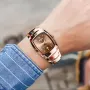 AIYISHI Luxury Men's Square Quartz Watch Steel Strap Casual Business Wristwatch Waterproof Luminous Date Design Comfortable Stylish