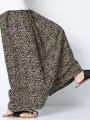 INCERUN - Pantalones largos de tiro bajo con estampado étnico para hombre, holgados, elásticos, con bolsillos laterales, tallas S-5XL