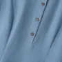 ZANZEA Vestido suelto informal para mujer, de fiesta, de manga corta, cuello redondo, liso, para verano