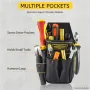 Tool bag Electrician Bag Waist Bag Thickened Canvas Oxford Cloth Hardware Tools Small Professional Tool Kit Multifunctional Waist Pack with Adjustable Belts