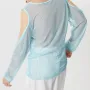 INCERUN Mens T-shirt Fashion Scooped Long Sleeves Tshirt Thin Mesh See Through Lace Up Design Tee Summer Cool Party Top Male