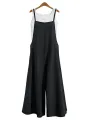 Mono ZANZEA de talla grande para mujer, con pechera y bolsillos holgados