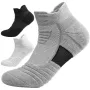 5 Pairs Men's Sports Socks, Towel Basketball Socks, Wicking Sweat Breathable Running Cycling Socks, High Elastic Outdoor Activities Ankle Socks