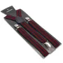 2.5cm Retro Stripes Men's Suspenders with 3 Clips Elastic Adjustable Y-back Trouser Braces for Daily Vacations Work Outfits