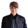 Collrown Mens Genuine Leather Baseball Cap with Hidden Earmuff for Fall Winter Outdoor Casual Warm Cow Leather Hat