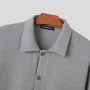 INCERUN Mens Lapel Sweaters Solid Color Knitted Coat Daily Casual Button Sweaters Coat Male