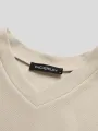 INCERUN Men's Loose Comfort Solid Color V-Neck Short Sleeve T-Shirt