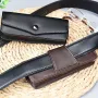 Hasp Reading Glasses Case Hung On the Belt Leather Waistpack Sunglasses Storage Box for Everyday Use