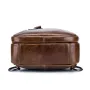 BULLCAPTAIN Men Genuine Leather Chest Bag Multi-pockets Compartment Fashion Casual Shoulder Backpack for Travel