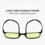 Universal +200 Night Vision/Transparent Reading Glasses for Men Women HD Anti-Blue Light Presbyopia Eyeglasses