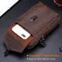 BULLCAPTAIN Genuine Leather Men's Waist Bags Crossbody Bages Multifunctional 7-inch Mobile Phone Practical Bag for Male Casual Shoulder Messenger Bages