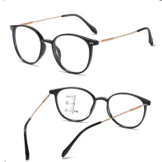 Gafas de lectura progresivas multifocales anti-luz azul HD Gafas de presbicia de moda ligeras