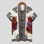 INCERUN Mens Vintage Floral Print Shirt Ethnic Print Button Up Lapel Short Sleeve Top Fashion Loose Fit for Men S-5XL
