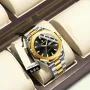 POEDAGAR Fashion Waterproof Business Quartz Watch Calendar Week Luminous Stainless Steel Strap Men Wristwatch