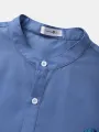 ChArmkpR Mens Bird Plant Print Half Button Cotton Henley Shirts