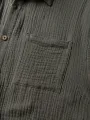 ChArmkpR Mens Shirt Solid Casual Lapel Collar Short Sleeve Shirts Summer Casual Beach Shirts
