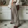 INCERUN High Fashion Sense Men Casual Pants Fold Design Solid Color Business Trousers for Men Large Size S-5XL