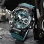 SMAEL Men LED Luminous Waterproof Sports Digital Dual Display Watch Multifunctional Outdoor Calendar Alarm Watch