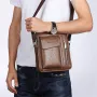 WEIXIER Men's Crossbody Bag PU Leather Hand Bag for Men Messenger Bags Waterproof Backpacks Business Casual Single Shoulder Bag