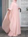 ZANZEA Plus Size Women Chiffon Kaftan Tunic Two-Piece Detachable Outside Bat Long Sleeve Maxi Dress