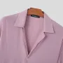 INCERUN Men Shirts Fashion-forward Males See through Long Sleeve Shirts Trendy Japanese and Korean Daily Lapel Top Male Clothing
