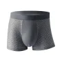 4pcs Men's Ice Silk Mesh Boxer Briefs, Summer Thin Style Breathable Comfy Boxer Trunks, Elastic Sports Shorts, Men's Casual Underwear Daily Bottom Wear